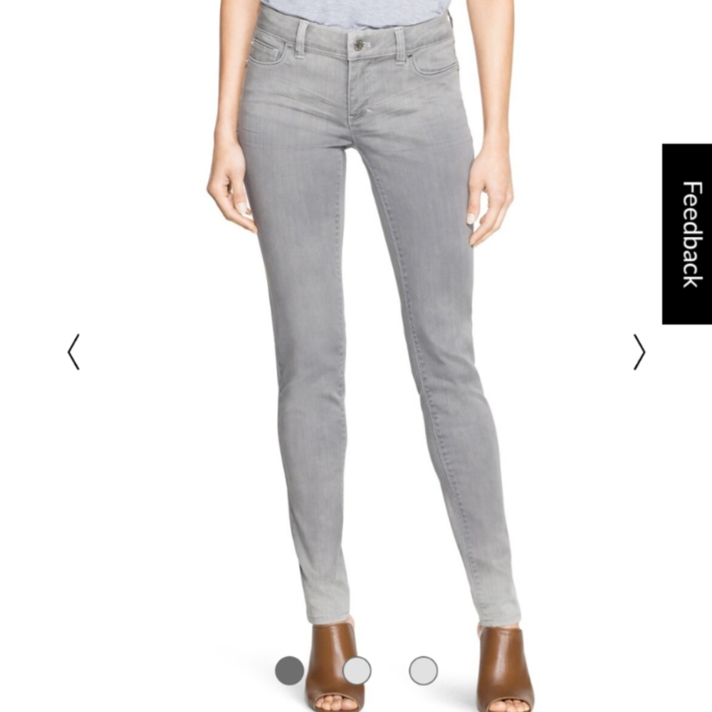 White House Black Market Skinny Gray Jeans